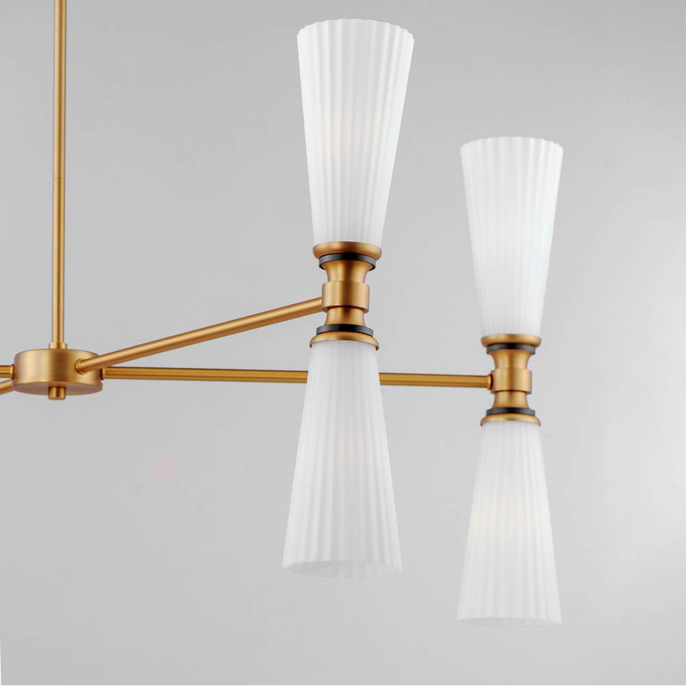 Maxim Lighting 24828SWBKNAB Black,Natural Aged Brass Krevat 8-light Chandelier Image 3