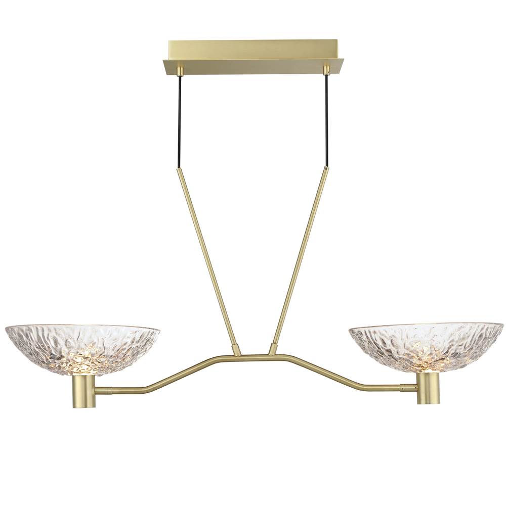 Maxim Lighting 24982TCSBR Satin Brass Metropolis 2-light Linear Pendant Image 1