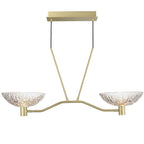 Maxim Lighting 24982TCSBR Satin Brass Metropolis 2-light Linear Pendant Image 1
