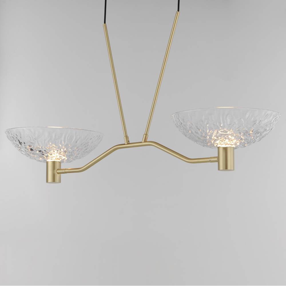 Maxim Lighting 24982TCSBR Satin Brass Metropolis 2-light Linear Pendant Image 3