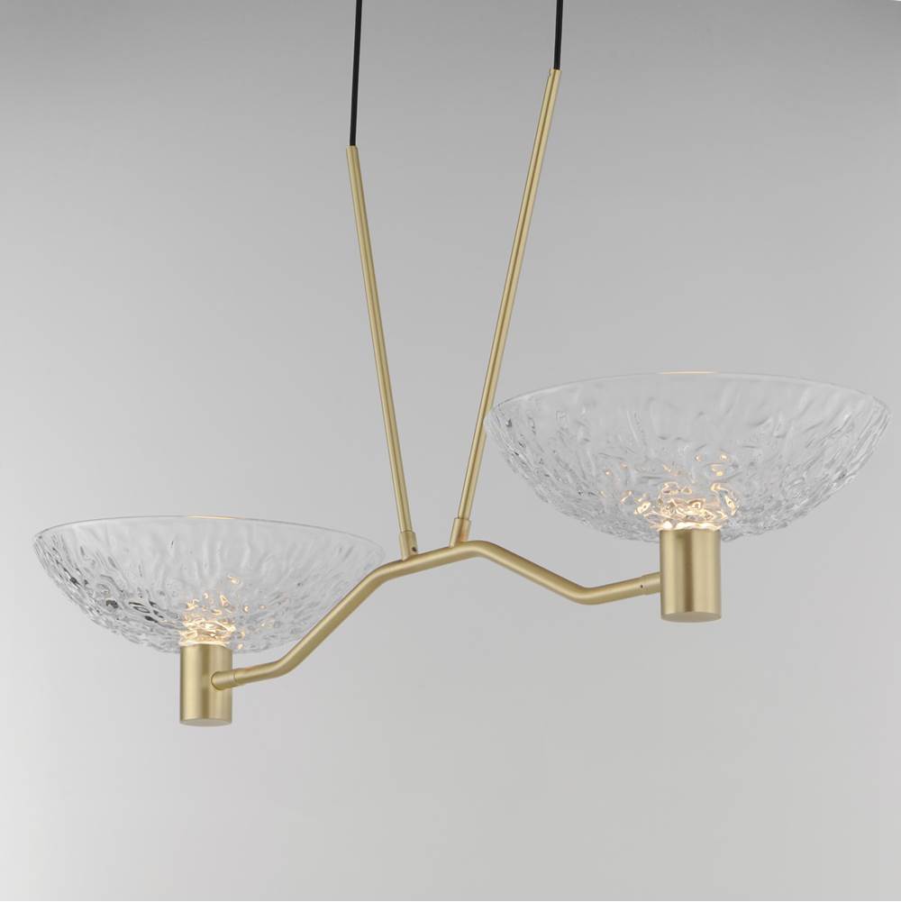 Maxim Lighting 24982TCSBR Satin Brass Metropolis 2-light Linear Pendant Image 2