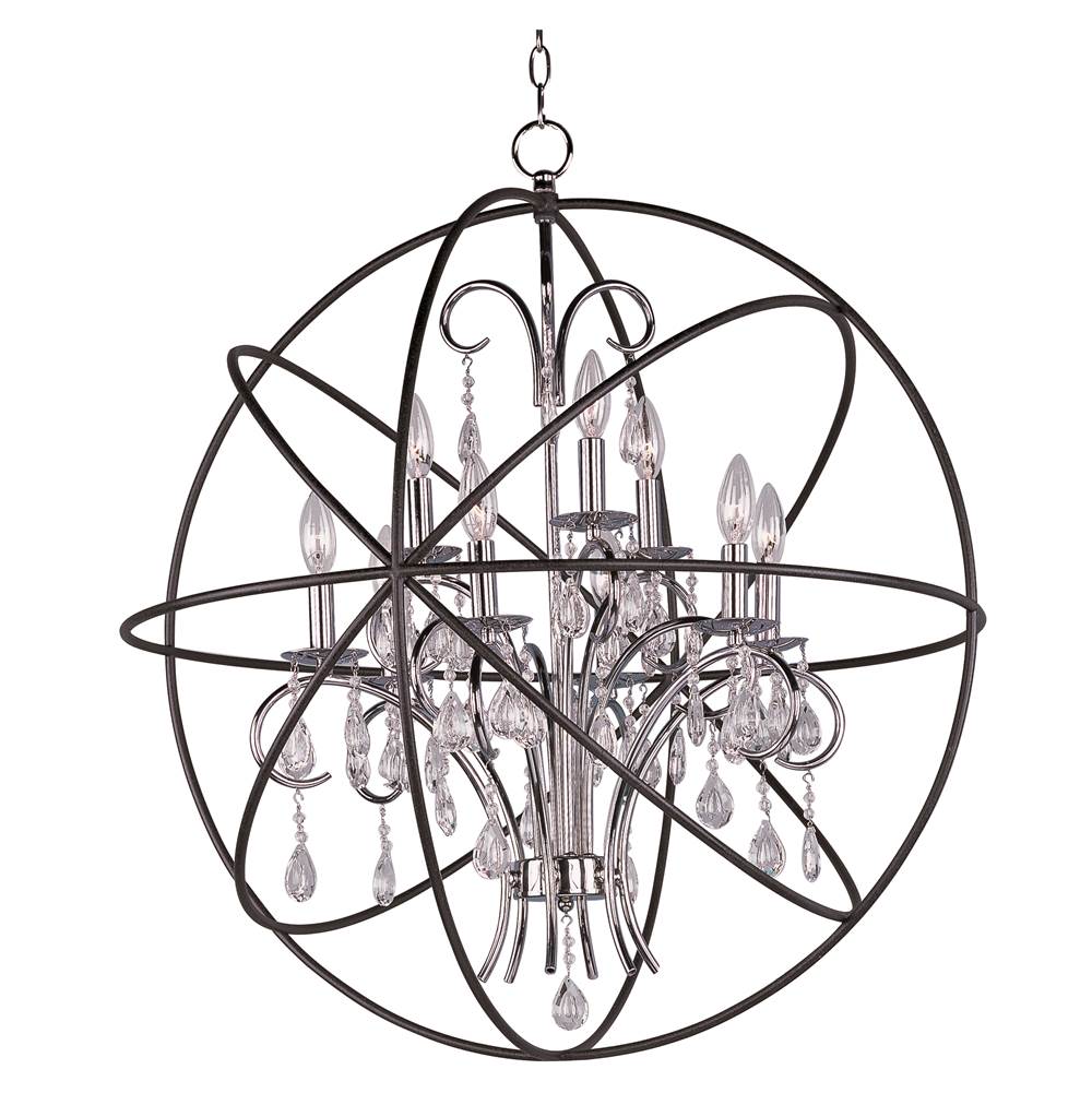 Maxim Lighting 25145ARPN Anthracite,Polished Nickel Orbit 9-light Pendant Image 1