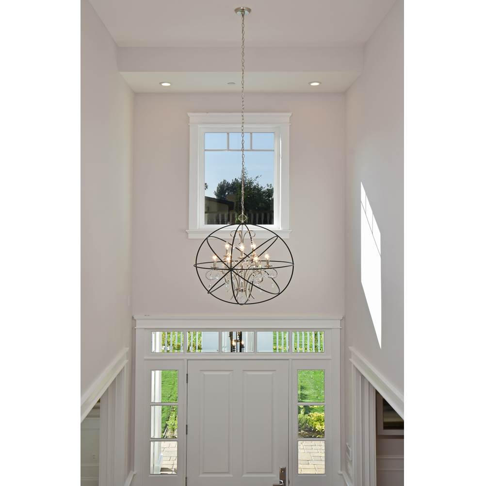 Maxim Lighting 25145ARPN Anthracite,Polished Nickel Orbit 9-light Pendant Image 2