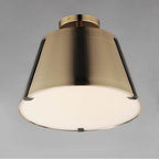 Maxim Lighting 25170DBZHR Dark Bronze,Leather,Heritage Brass Carlo Led Semi Flush Mount Image 3