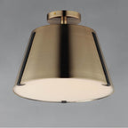 Maxim Lighting 25170DBZHR Dark Bronze,Leather,Heritage Brass Carlo Led Semi Flush Mount Image 2