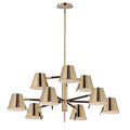 Maxim Lighting 25179DBZHR Dark Bronze,Leather,Heritage Brass Carlo 9-light Led Chandelier Image 1