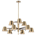 Maxim Lighting 25179DBZHR Dark Bronze,Leather,Heritage Brass Carlo 9-light Led Chandelier Image 1