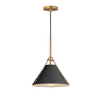 Maxim Lighting 25229BKNAB Black,Natural Aged Brass Lucas Single Pendant Image 1