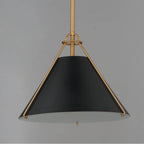 Maxim Lighting 25229BKNAB Black,Natural Aged Brass Lucas Single Pendant Image 2