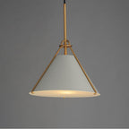 Maxim Lighting 25229LFGNAB Light French Gray,Natural Aged Brass Lucas Single Pendant Image 2