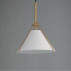 Maxim Lighting 25229WTNAB White,Natural Aged Brass Lucas Single Pendant Image 3