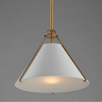Maxim Lighting 25229WTNAB White,Natural Aged Brass Lucas Single Pendant Image 2