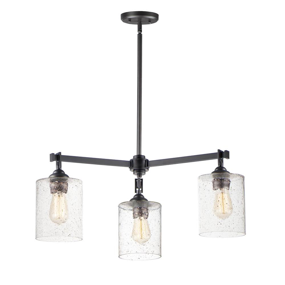 Maxim Lighting 25273SSBZ Bronze Stonehenge 3-light Chandelier Image 1