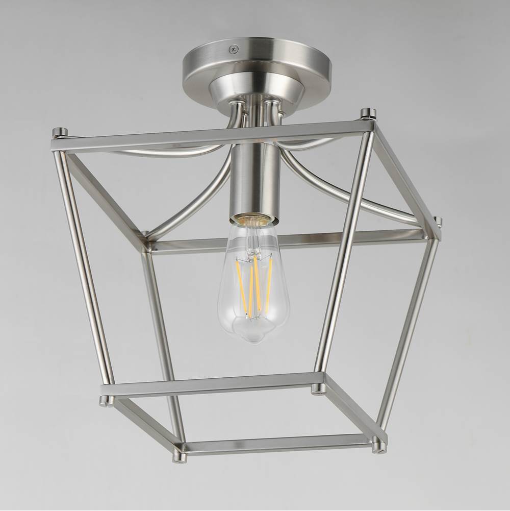 Maxim Lighting 25311SN Satin Nickel Clifton Single Pendant / Semi-flush Image 3