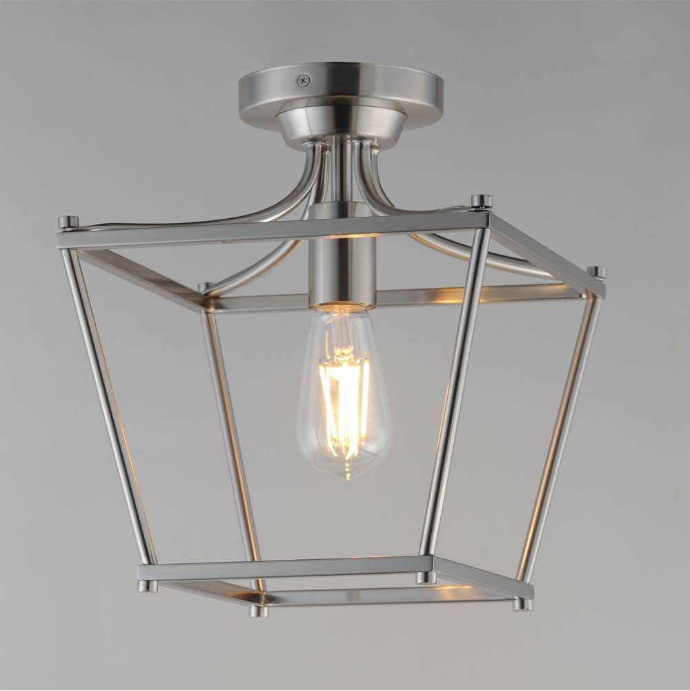Maxim Lighting 25311SN Satin Nickel Clifton Single Pendant / Semi-flush Image 2