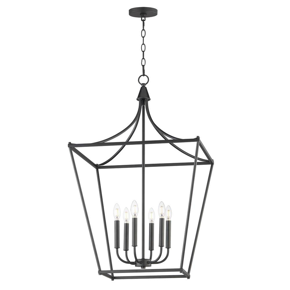 Maxim Lighting 25316BK Black Clifton 6-light Pendant Image 1