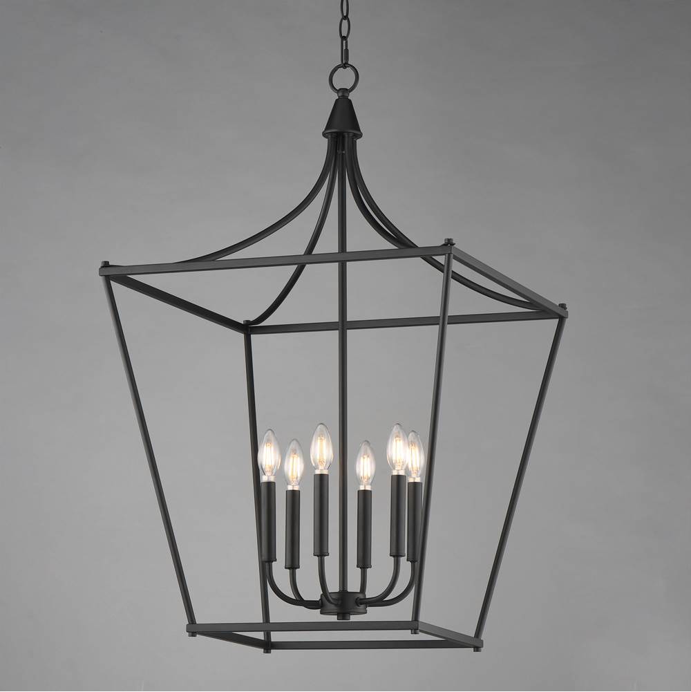 Maxim Lighting 25316BK Black Clifton 6-light Pendant Image 3
