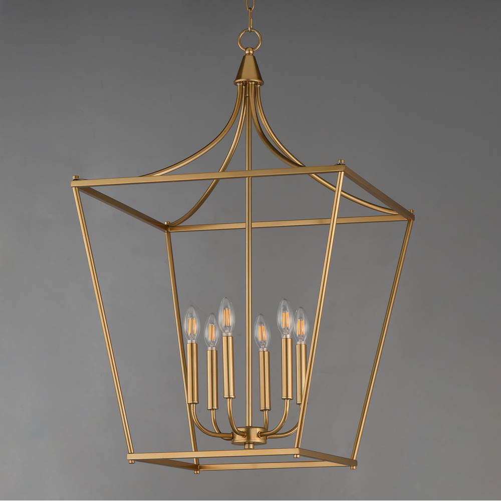 Maxim Lighting 25316NAB Natural Aged Brass Clifton 6-light Pendant Image 3