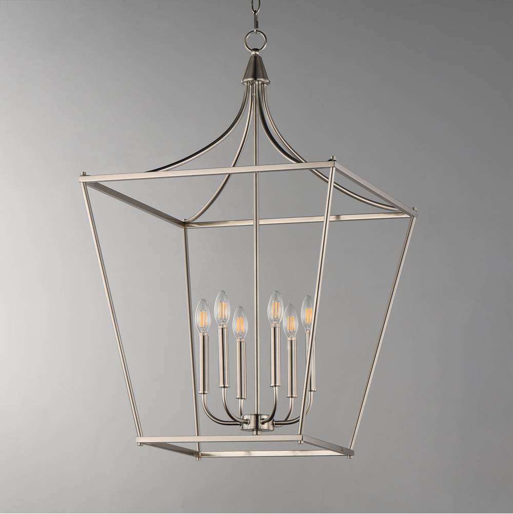 Maxim Lighting 25316SN Satin Nickel Clifton 6-light Pendant Image 3