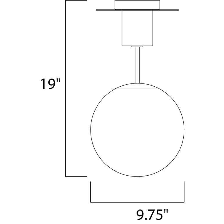 Maxim Lighting 26031SWSBRBK Satin Brass,Black Vesper 1-light Semi-flush Image 2