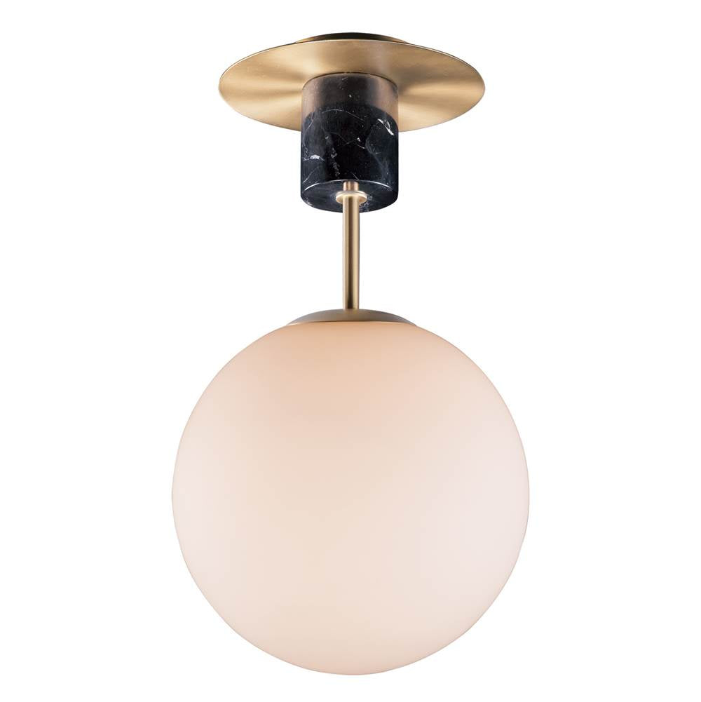 Maxim Lighting 26031SWSBRBK Satin Brass,Black Vesper 1-light Semi-flush Image 1