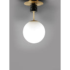 Maxim Lighting 26031SWSBRBK Satin Brass,Black Vesper 1-light Semi-flush Image 4