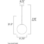 Maxim Lighting 26034SWSBRBK Satin Brass,Black Vesper 1-light Pendant Image 2