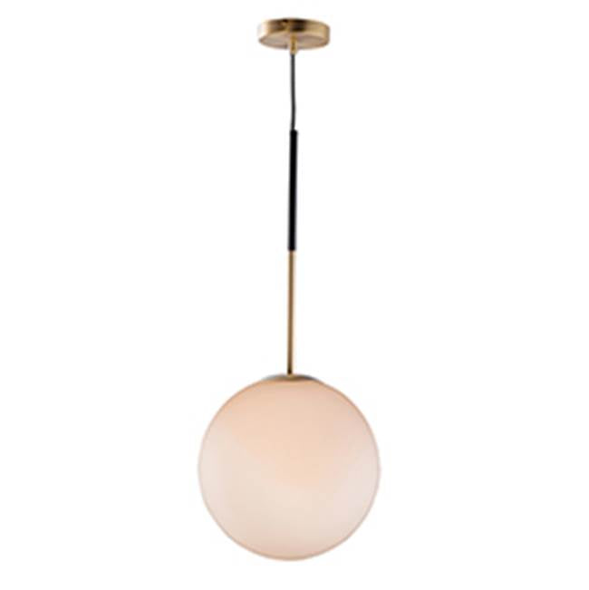 Maxim Lighting 26034SWSBRBK Satin Brass,Black Vesper 1-light Pendant Image 1