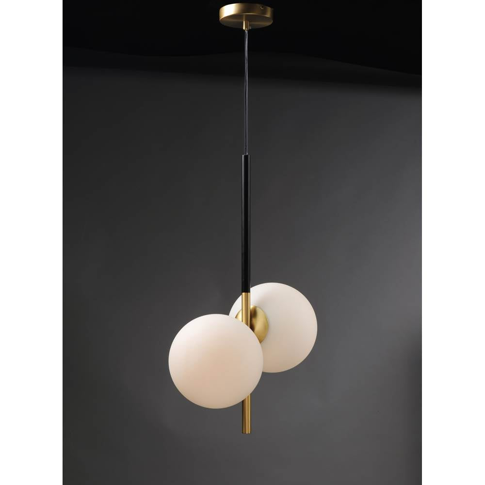 Maxim Lighting 26035SWSBRBK Satin Brass,Black Vesper 2-light Pendant Image 4