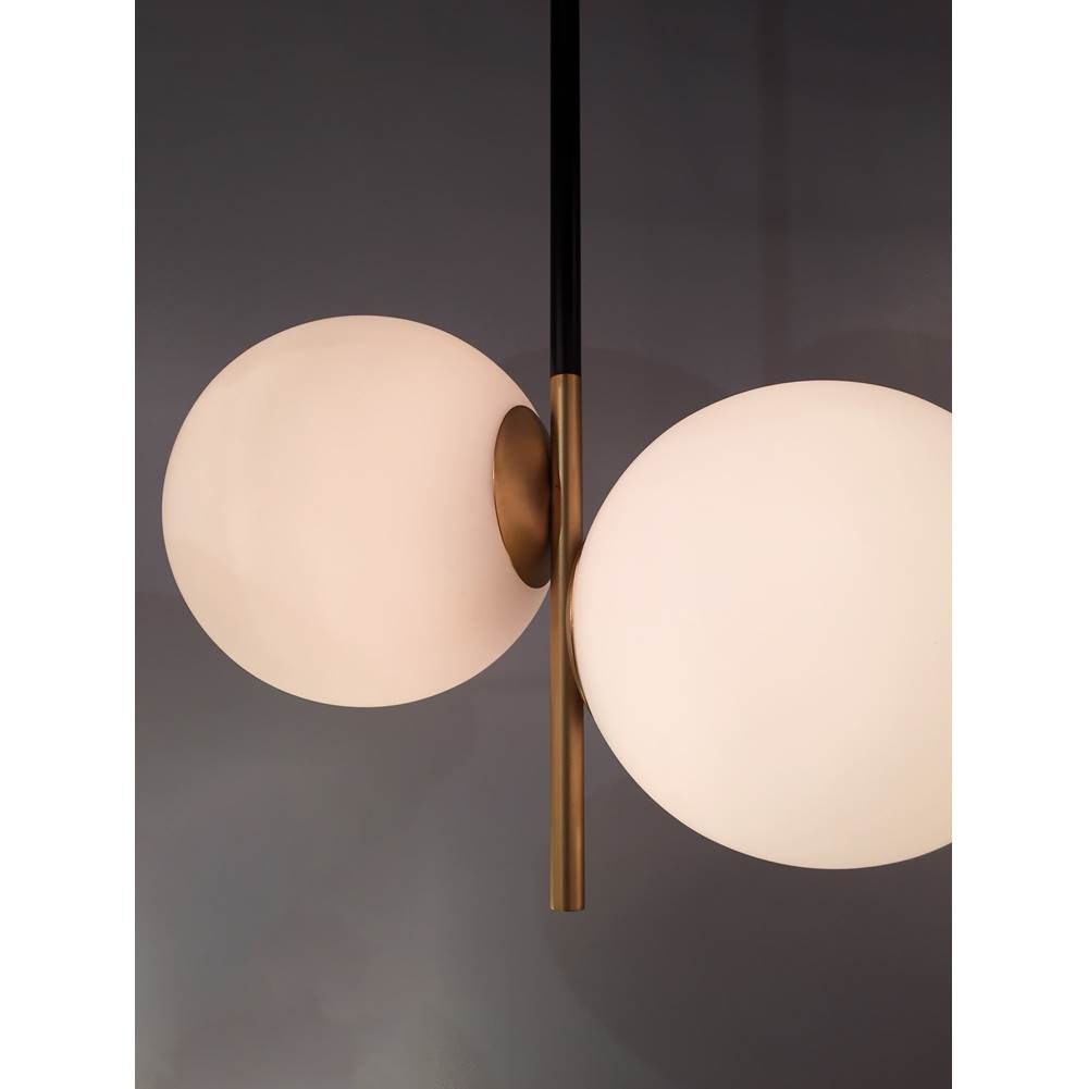 Maxim Lighting 26035SWSBRBK Satin Brass,Black Vesper 2-light Pendant Image 3