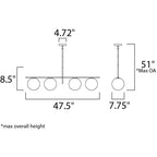 Maxim Lighting 26036SWSBRBK Satin Brass,Black Vesper 4-light Pendant Image 2