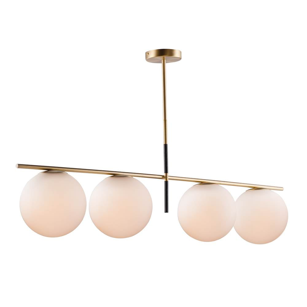 Maxim Lighting 26036SWSBRBK Satin Brass,Black Vesper 4-light Pendant Image 1