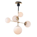 Maxim Lighting 26037SWSBRBK Satin Brass,Black Vesper 5-light Pendant Image 1