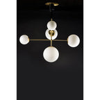 Maxim Lighting 26037SWSBRBK Satin Brass,Black Vesper 5-light Pendant Image 4