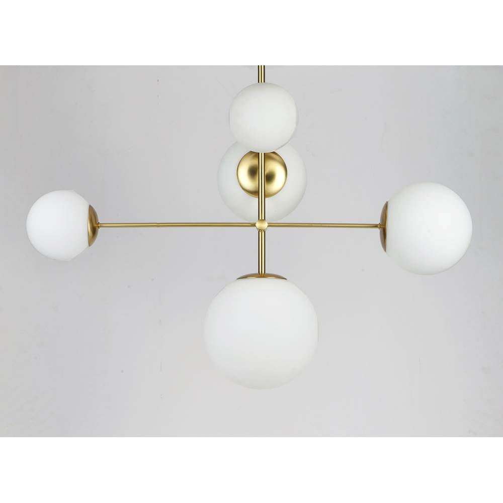 Maxim Lighting 26037SWSBRBK Satin Brass,Black Vesper 5-light Pendant Image 3