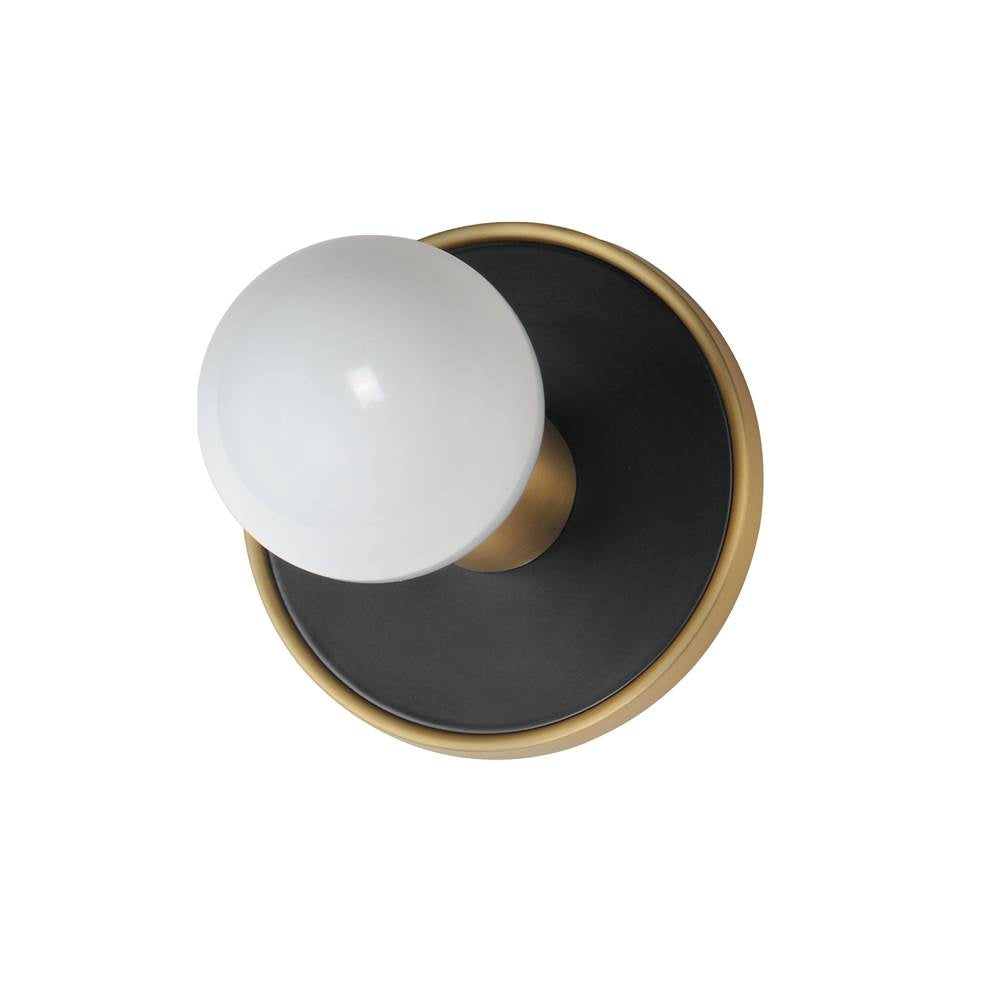 Maxim Lighting 26091BKNAB Black,Natural Aged Brass Hollywood 1-light Sconce Image 1
