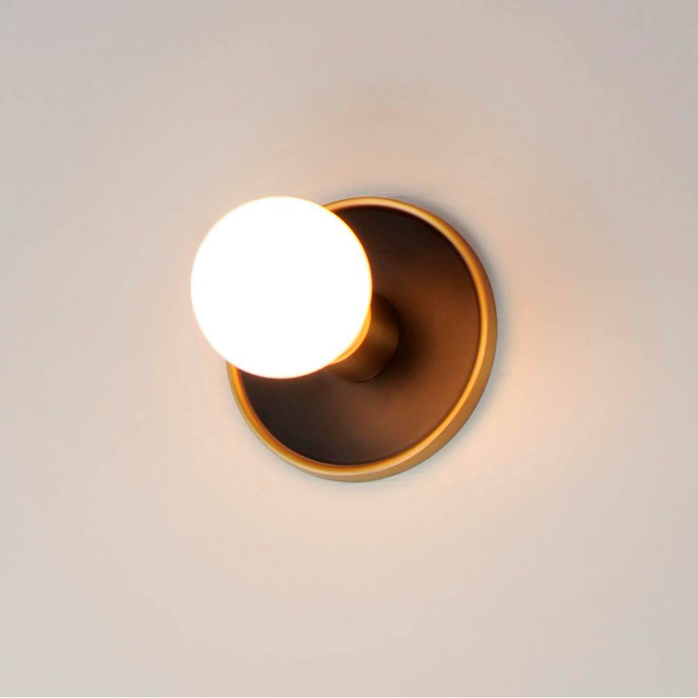 Maxim Lighting 26091BKNAB Black,Natural Aged Brass Hollywood 1-light Sconce Image 3