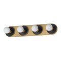 Maxim Lighting 26094BKNAB/BUL Black,Natural Aged Brass Hollywood 4-light Sconce W/ Led Bulb Image 1
