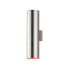 Maxim Lighting 26105AL Brushed Aluminum Outpost 2-light 22''h Outdoor Wall Sconce Image 1