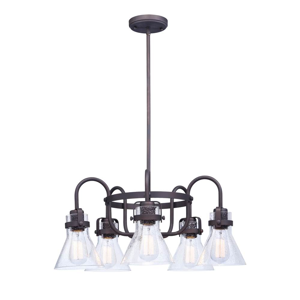 Maxim Lighting 26117CDOI/BUL Oil Rubbed Bronze Seafarer 5-light Chandelier With Bulbs Image 1