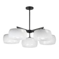 Maxim Lighting 26145WTBK White,Black Glazed 5-light Chandelier Image 1