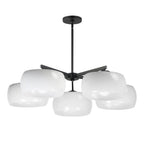 Maxim Lighting 26145WTBK White,Black Glazed 5-light Chandelier Image 1