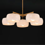 Maxim Lighting 26145WTNAB White,Natural Aged Brass Glazed 5-light Chandelier Image 3