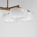 Maxim Lighting 26145WTNAB White,Natural Aged Brass Glazed 5-light Chandelier Image 2
