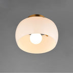 Maxim Lighting 26149WTNAB White,Natural Aged Brass Glazed Flush Mount Image 3