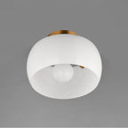 Maxim Lighting 26149WTNAB White,Natural Aged Brass Glazed Flush Mount Image 2