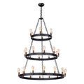 Maxim Lighting 26278BKNAB/BUL Black,Natural Aged Brass Noble 30-light Chandelier W/bulbs Image 1