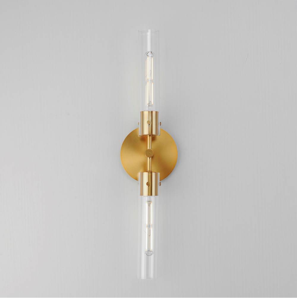 Maxim Lighting 26370CLNAB Natural Aged Brass Equilibrium 2-light Wall Sconce Image 3