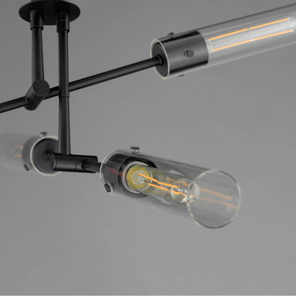 Maxim Lighting 26374CLBK Black Equilibrium 4-light Flush Mount Convertible Image 2