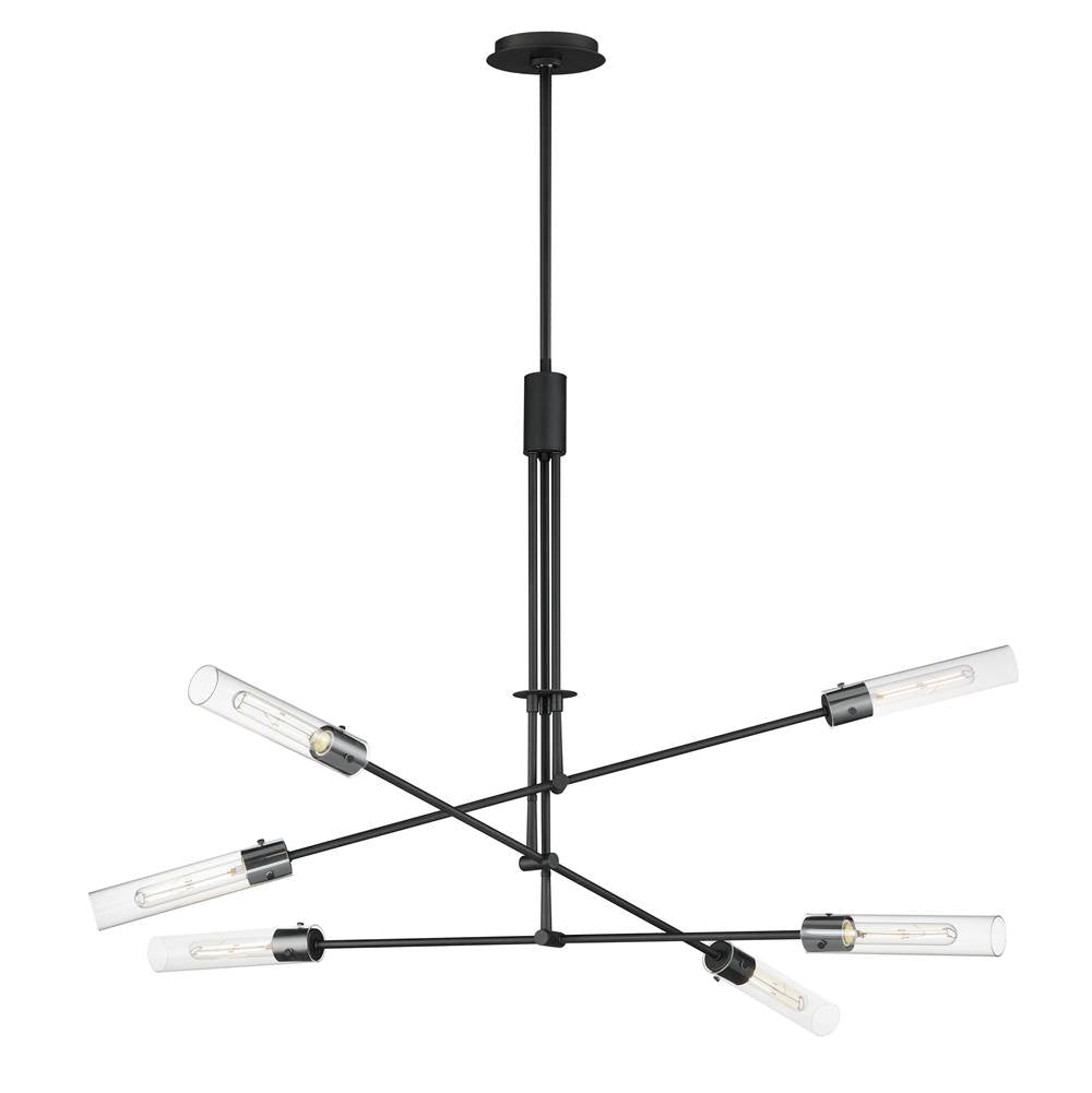 Maxim Lighting 26376CLBK Black Equilibrium 6-light Pendant Image 1